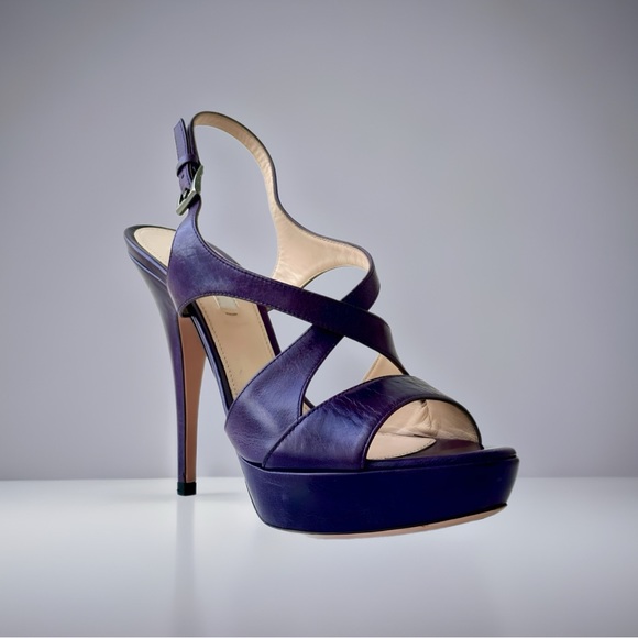 Prada Leather Cutout Accent Slingback Heels Size 7.5 👠 - Picture 12 of 12